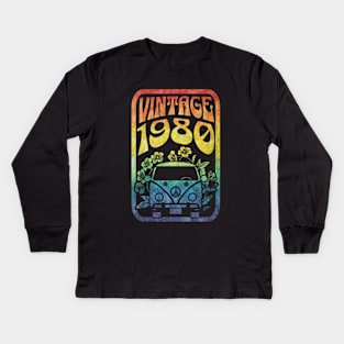 Vintage Retro 1980 Kids Long Sleeve T-Shirt